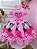 Vestido Infantil Minnie Rosa Cinto de Pérolas C/ Tiara super luxo festa RO1009MI - Imagem 4