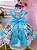 Vestido Infantil Princesa Ariel Sereia Peito Escamas Filme Super luxo festa RO3277AZ12 - Imagem 4