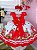 Vestido Infantil Moranguinho Vermelho Luxo Festas C/ Broche super luxo festa RO1124VB - Imagem 4