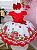 Vestido Infantil Moranguinho Vermelho Luxo Festas C/ Broche super luxo festa RO1124VB - Imagem 1