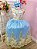Vestido Infantil Branco Com Azul e Renda Realeza Daminhas RO2227BZ - Imagem 1