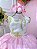 Vestido Infantil Branco Com Rosa e Renda Realeza Daminhas luxo RO2227BR - Imagem 2