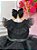 Vestido Infantil Preto Com Cinto de Strass Luxo Festa RO4048PT - Imagem 2