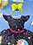 Vestido Infantil Preto Unicórnio Neon Festas Aniversários Luxo Festa - Imagem 2
