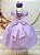 Vestido Infantil Lilás com  Renda e Pérolas Festas Daminhas Luxo Festa - Imagem 3