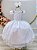 Vestido Infantil Branco com Renda e Pérolas Festas Daminhas Luxo Festa - Imagem 1