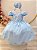 Vestido Infantil Azul com Renda Jardim Encantado Festas Luxo RO4610AN - Imagem 1