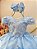 Vestido Infantil Azul com Renda Jardim Encantado Festas Luxo RO4610AN - Imagem 2