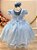 Vestido Infantil Azul com Renda Jardim Encantado Festas Luxo RO4610AN - Imagem 3