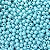 Perola Irizada 8mm Com Furo Aprox 100 pçs Azul Clara - Imagem 1