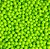 Perola Leitosa 6mm Com Furo Aprox 100 uni Verde Neon - Imagem 1