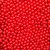 Perola Leitosa 6mm Com Furo Aprox 100 Unidades Vermelho - Imagem 1