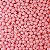 Perola Leitosa 8mm Com Furo Aprox 100 Miçangas Rosa Claro - Imagem 1