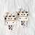 Dupla de Apliques Emborrachado Girafa Marrom 6cm - Imagem 1