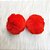 2 Uni Pompom Pelúcia 7cm Pelo Vermelho - Imagem 1