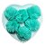 6 Unidades Pompom Pelúcia 7cm Pelo Verde Água - Imagem 1