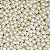 Perola Tradicional 6mm Com Furo Aprox 100 Pçs Creme - Imagem 1