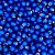 Aprox 100 Perolas Bola Emborrachada 8mm Azul Escuro - Imagem 1