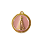 Pingente em aço 3cm dourado e rosa Nossa Sra. Aparecida - Imagem 1