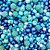 100g Mix De Miçangas P Bijuterias Pulseiras E Tiaras 6 a 10mm Azul - Imagem 1