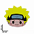 2 un Aplique Naruto emborrachado 3,3cm x 3,9cm para Acessórios e Enfeites. - Imagem 1