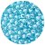 Aprox 100 Miçangas Pérola Azul Claro Bola 8mm Passante para bijuteria 25g - Imagem 1
