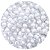 Aprox 300 Miçangas Pérola Branca Bola 8mm Passante para bijuteria 80g - Imagem 1