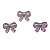 Kit com 50 Miçangas Infantil Entremeio Laço para Pulseira cor Roxo - Imagem 1
