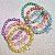 Kit com 150 Miçangas Infantil Entremeio Laço para Pulseira cor Roxo - Imagem 3