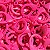 50 pçs fecho lagosta acrílico fosco 35mm Chaveiro Artesanato cor Pink - Imagem 1