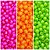 Kit 300 Pérolas Miçangas Sextavadas 6 mm Facetada 3 Cores Pink Laranja e Verde Neon - Imagem 1