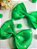 2 Laços Cruzado Infantil Estrela Hair Clip Presilha de Cabelo cor Verde Bandeira - Imagem 1