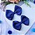 2 Laços Cruzado Infantil Liso Hair Clip Presilha de Cabelo cor Azul Marinho - Imagem 1