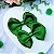 2 Laços Cruzado Infantil Liso Hair Clip Presilha de Cabelo cor Verde Bandeira - Imagem 1