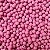Aprox 100 Pérolas Bola Emborrachada 8mm Rosa Chiclete - Imagem 1