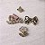 Kit 12 Pins P/ Crocs cor Dourado Charm Feminino Laço Flor Love Borboleta e Outros - Imagem 5