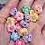 70g Entremeio Flor Colorida Miçanga Passante Artesanato Bijuteria - Imagem 2