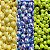 Miçangas Trio Irisada 6mm Kit 600pcs Verde Amarelo e Azul p/ Criar Pulseiras e Bijuterias Torcida Diy - Imagem 1