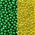 Miçangas Tradicional 6mm Kit 600pcs Verde e Amarelo p/ Criar Pulseiras e Bijuterias Torcida Diy - Imagem 1