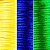 Rabo de Rato 1mm Kit 30m Cor Amarelo Azul e Verde p/ Criar Pulseiras e Bijuterias Torcida Diy - Imagem 1