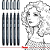 Kit Canetas Nanquim - Pentel - POINTLINER com 05 pontas. - Imagem 5