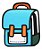 Mochila Be Bold - Newpen - Cartoon 2D Azul - Imagem 1