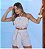 Conjunto Feminino Crepe Alfaiataria Tali Cropped Flor - Imagem 1