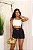 Short Feminino Alfaiataria Risca de Giz Com Cinto - Imagem 4