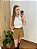 Short Feminino Alfaiataria Risca de Giz Com Cinto - Imagem 2