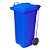 Contêiner para Lixo com Rodas e Pedal 120 litros - Imagem 1
