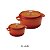 Kit Conjunto Caçarola Hercules Revestimento Ceramico Indução Laranja 2,4L + 6,8L - Imagem 2