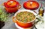 Kit Conjunto Caçarola Hercules Revestimento Ceramico Indução Laranja 6,8L + 6,8L - Imagem 3