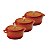 Kit Conjunto Caçarola Hercules Revestimento Ceramico Indução Laranja 4,3L + 4,3L + 4,3L - Imagem 1