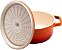 Kit Conjunto Caçarola Hercules Revestimento Ceramico Indução Laranja 6,8L + 6,8L + 6,8L - Imagem 5